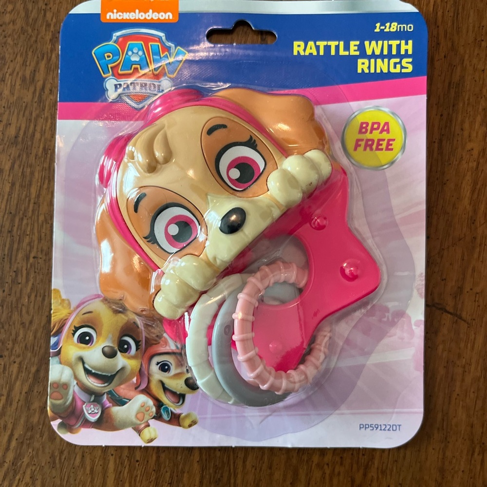 NWT Paw Patrol Rattle with Rings